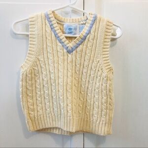 3/$25 HARTSTRINGS BABY Yellow Knit V-Neck Vest Size 24 Months